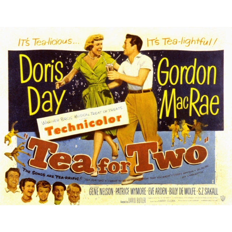 Tea For Two Doris Day Gordon Macrae 1950 Movie Poster Masterprint Image 1