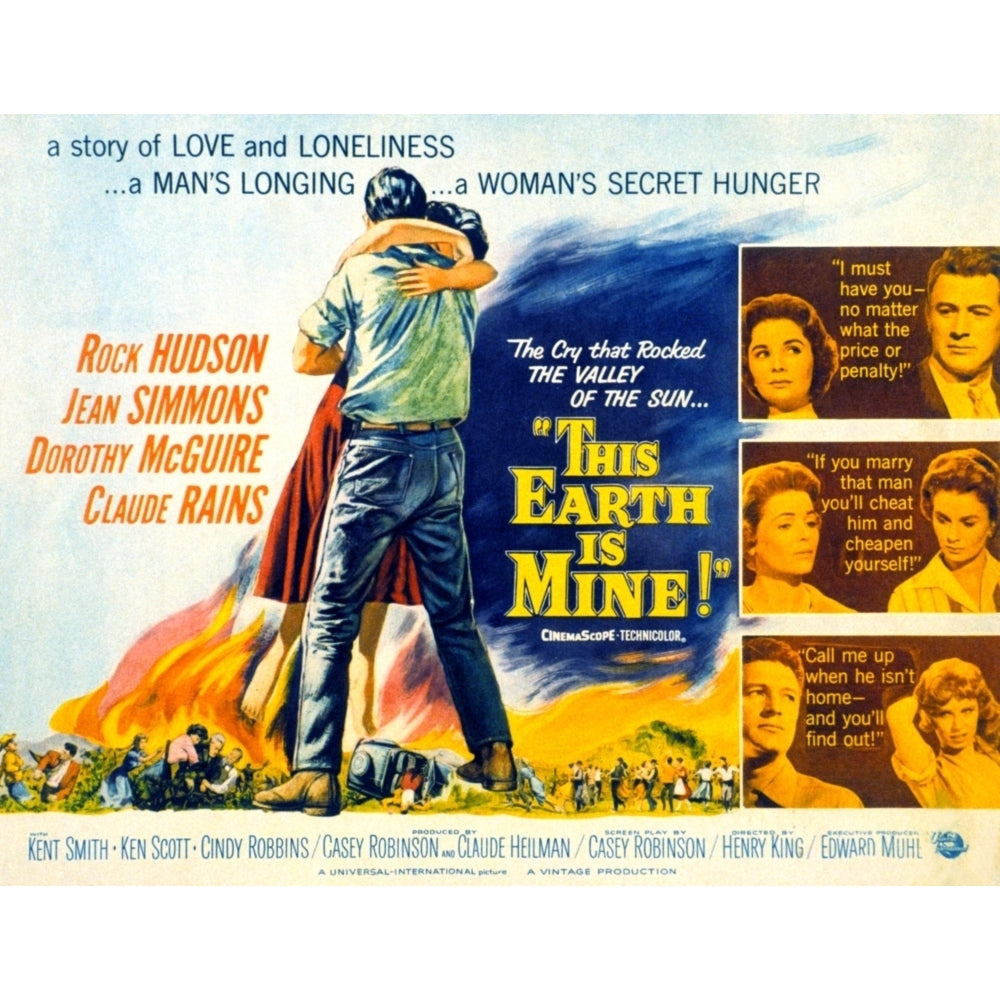 This Earth Is Mine Dorothy Mcguire Rock Hudson Jean Simmons Cindy Robbins 1959 Movie Poster Masterprint Image 2