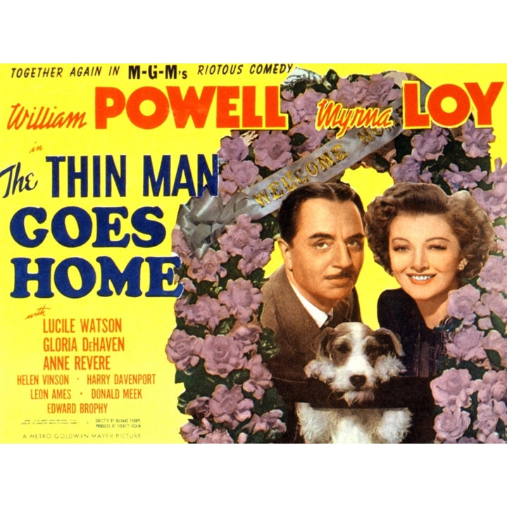 The Thin Man Goes Home William Powell Asta The Dog Myrna Loy 1944 Movie Poster Masterprint Image 1