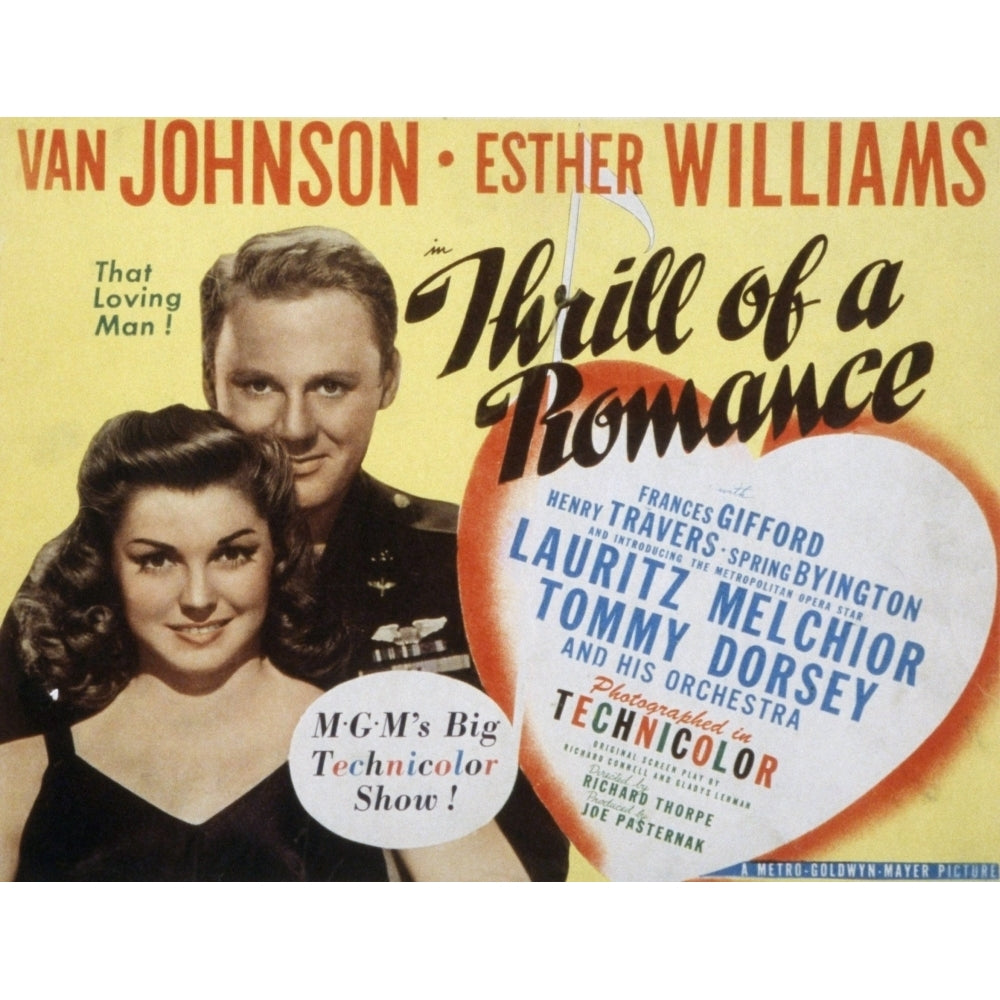 Thrill Of A Romance Esther Williams Van Johnson 1945 Movie Poster Masterprint Image 2