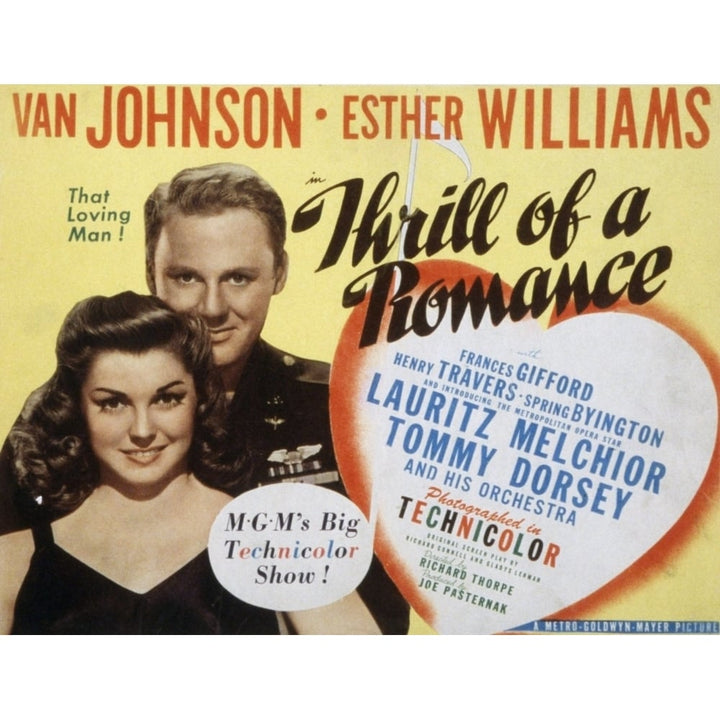 Thrill Of A Romance Esther Williams Van Johnson 1945 Movie Poster Masterprint Image 1