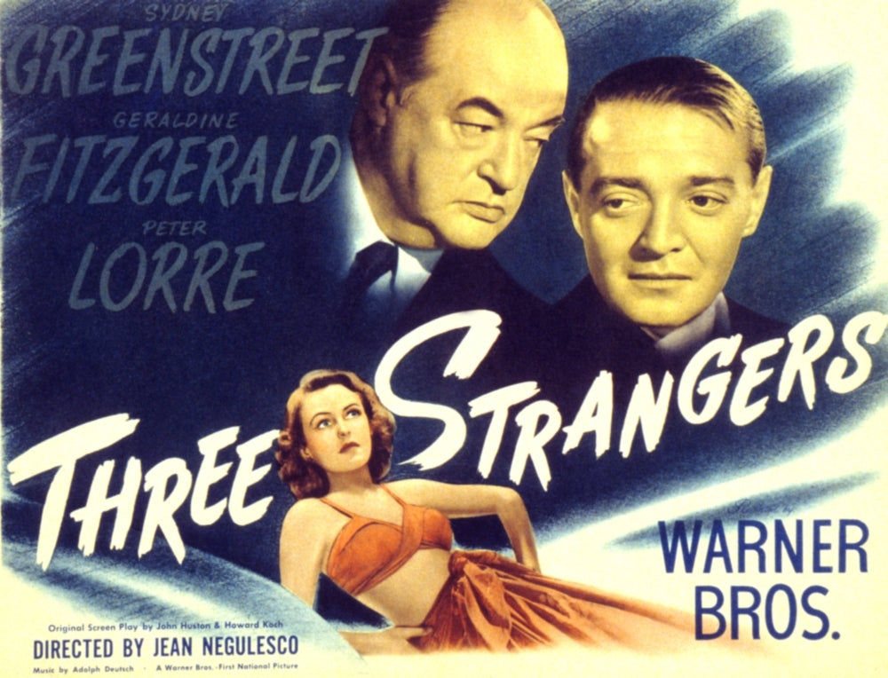 Three Strangers Geraldine Fitzgerald Sydney Greenstreet Peter Lorre 1946 Movie Poster Masterprint Image 1