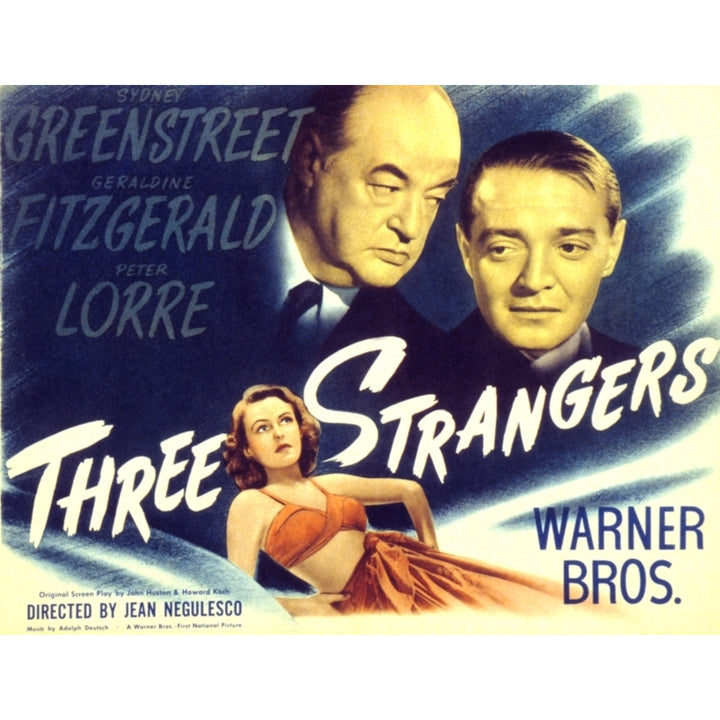 Three Strangers Geraldine Fitzgerald Sydney Greenstreet Peter Lorre 1946 Movie Poster Masterprint Image 2