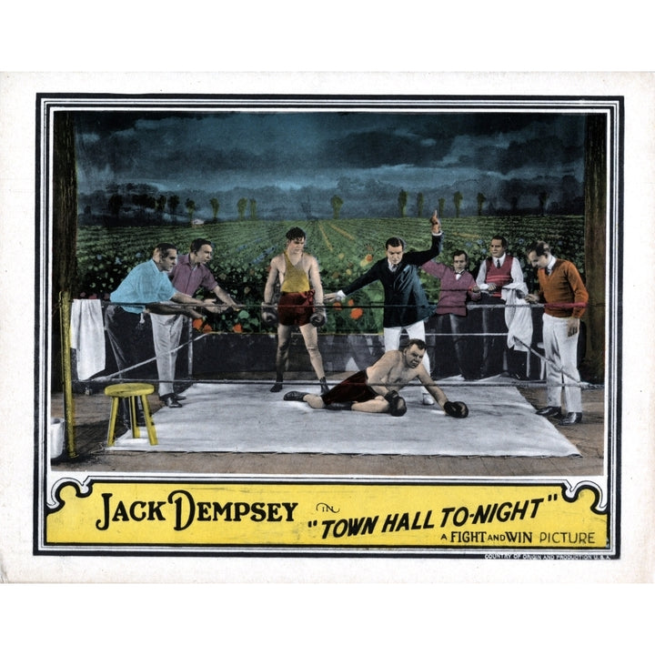 The Town Hall To-Night Jack Dempsey 1924 Movie Poster Masterprint Image 1