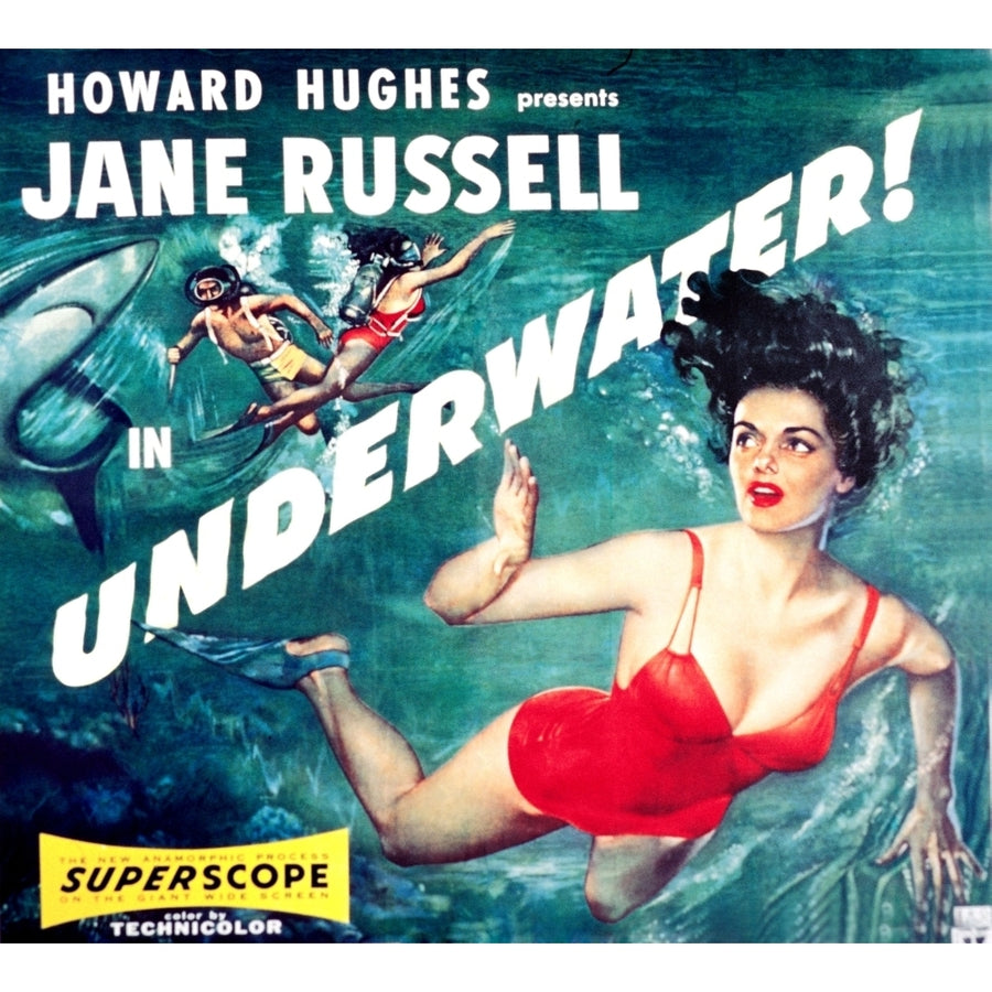 Underwater! Jane Russell 1955 Movie Poster Masterprint Image 1