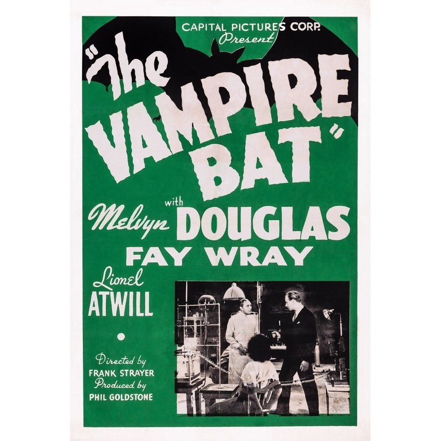 The Vampire Bat Us Poster Art Lionel Atwill Melvyn Douglas 1933 Movie Poster Masterprint Image 1