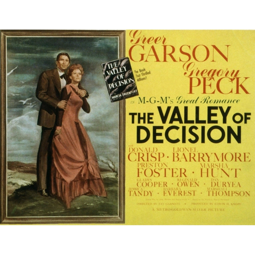 The Valley Of Decision Gregory Peck Greer Garson 1945 Movie Poster Masterprint Image 1