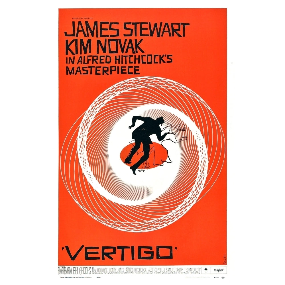 Vertigo Poster Art 1958. Movie Poster Masterprint Image 1