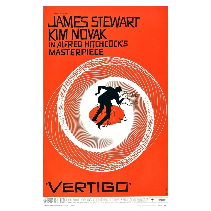 Vertigo Poster Art 1958. Movie Poster Masterprint Image 2