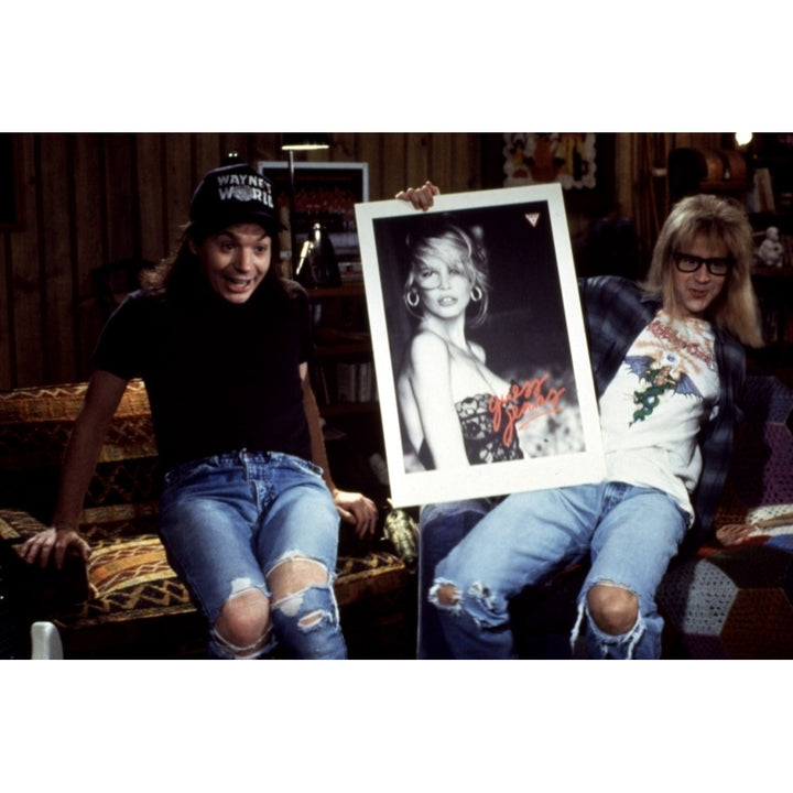 WayneS World Mike Myers Dana Carvey 1992 Picture Of Claudia Schiffer Photo Print Image 1