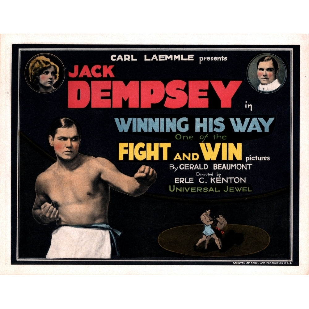 Winning His Way Jack Dempsey Esther Ralston 1924 Photo Print Image 1