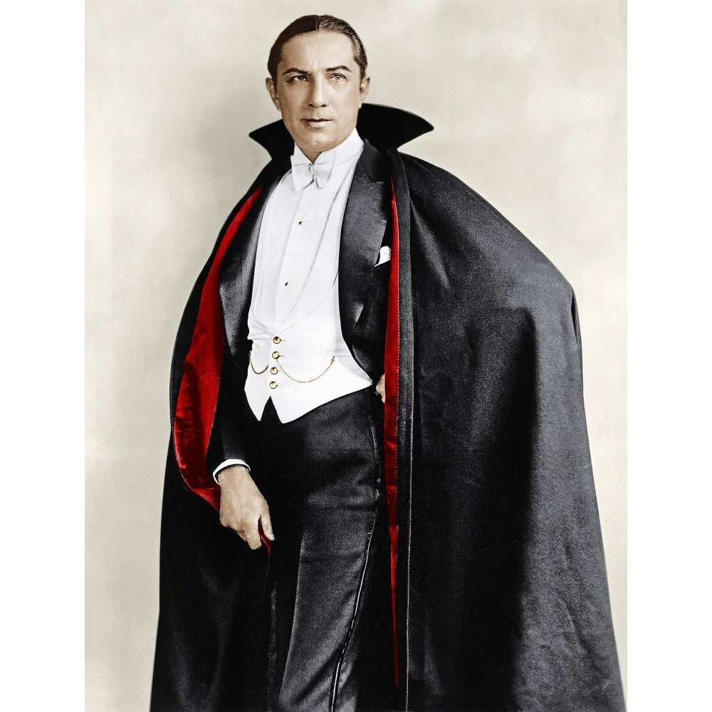 Bela Lugosi Dressed In Costume For His Role In The Broadway Play Dracula 1927-1928 Photo Print Image 2