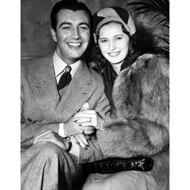 Newlyweds Robert Taylor And Barbara Stanwyck After Their Surprise Elopement Ca. 1939 Photo Print Image 1