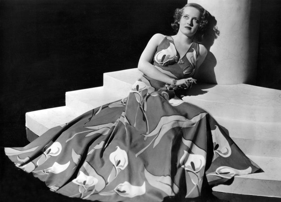 Bette Davis Wearing Gown With Calla Lillies Print Ca. 1937 Photo Print Image 1