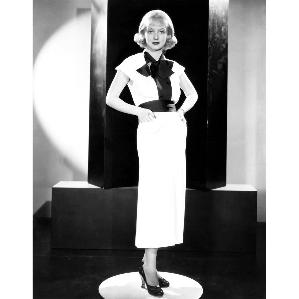 Bette Davis Modeling A Black And White Sports Frock 1935 Photo Print Image 2