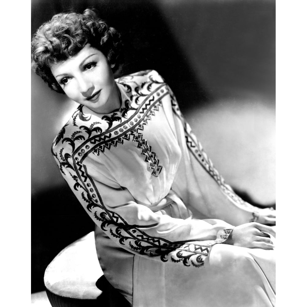 Claudette Colbert Portrait 1940S Photo Print Image 1