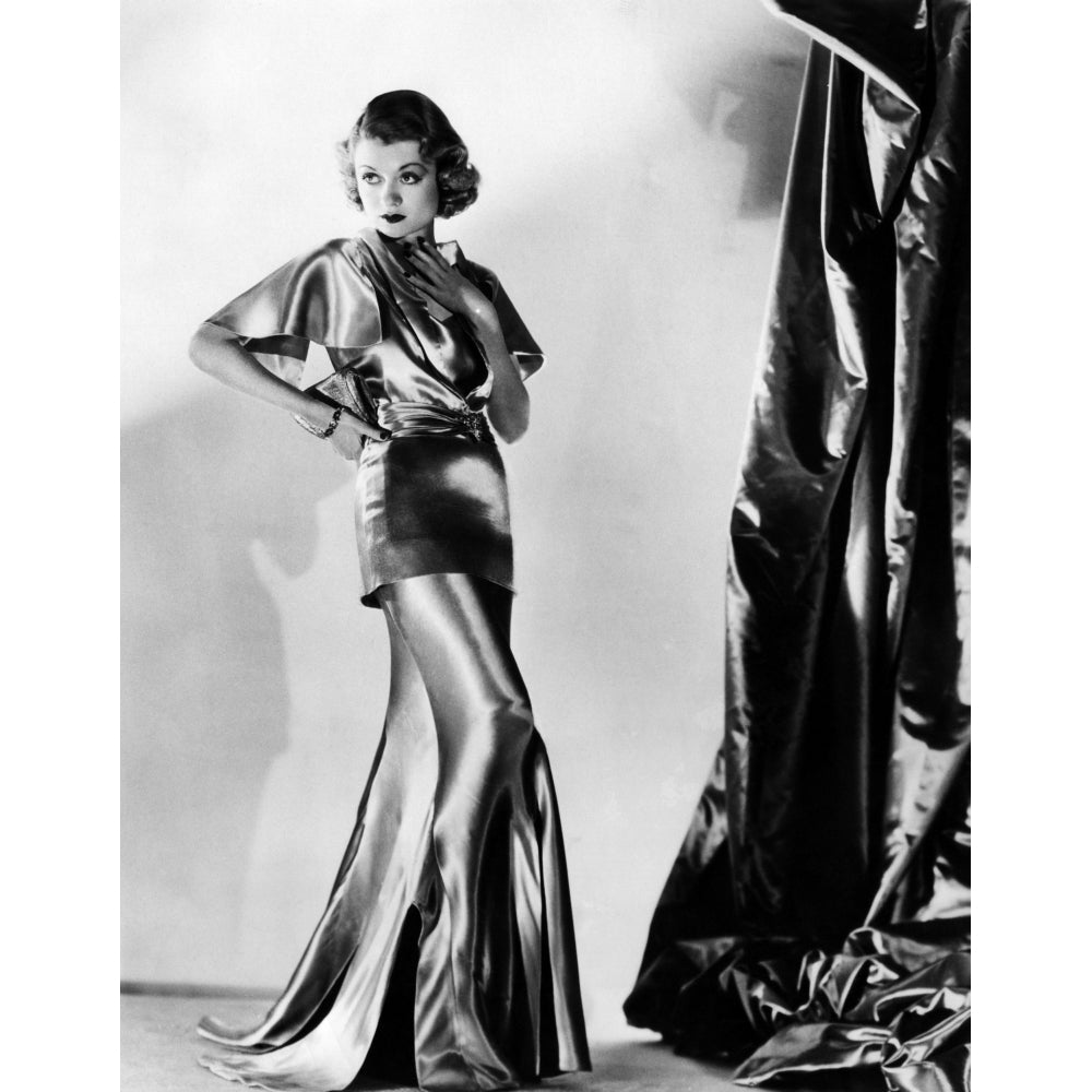 Constance Bennett In Evening Gown By Designer Adrian 1935. Photo Print Image 2