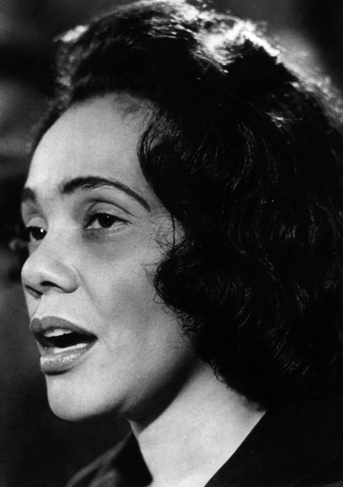 Coretta Scott King Reads Prepared Statement At News Conference History Image 1