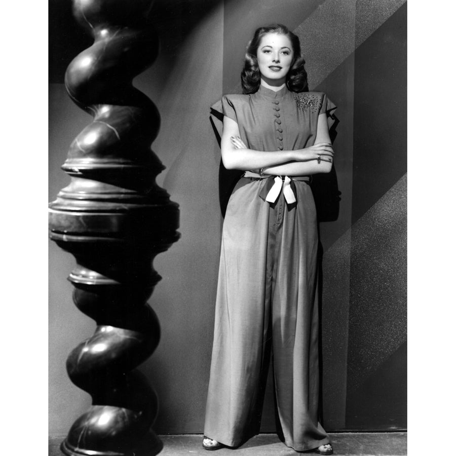 Eleanor Parker Wearing A One-Piece Pajama Suit Designed By Leah Rhodes 1946. Photo Print Image 1