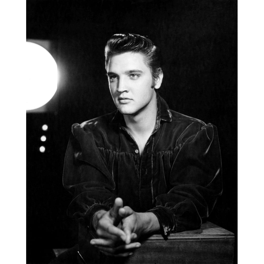 Elvis Presley In His Red Velvet Concert Shirt 1956 Photo Print Image 1