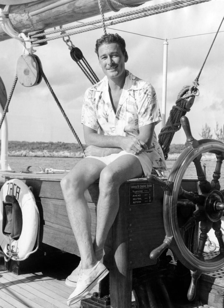 Errol Flynn Aboard His Yacht Photo Print Image 1