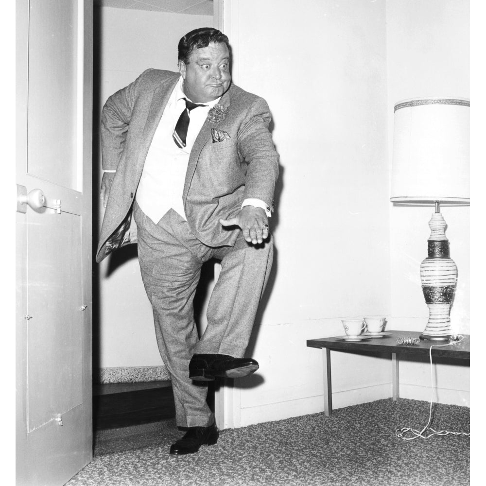 Jackie Gleason Demonstrating His And Away We Go Exit Pose Portrait Image 1