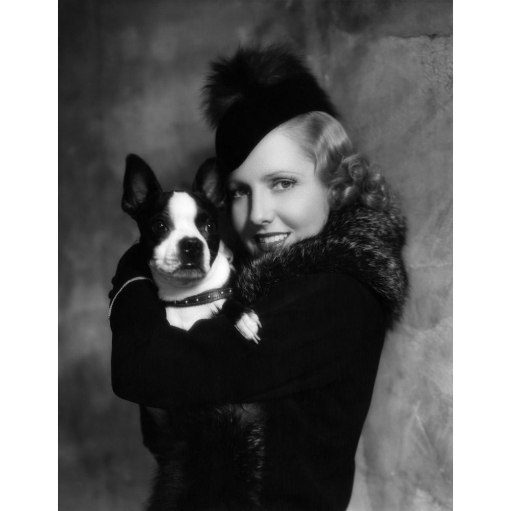 Jean Arthur With Boston Terrier 1935 Photo Print Image 2