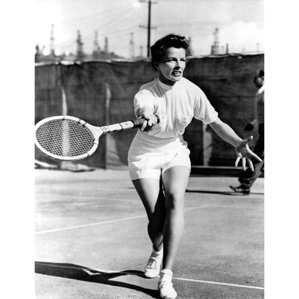 Pat And Mike Katharine Hepburn Playing Tennis On The Set 1952 Photo Print Image 1