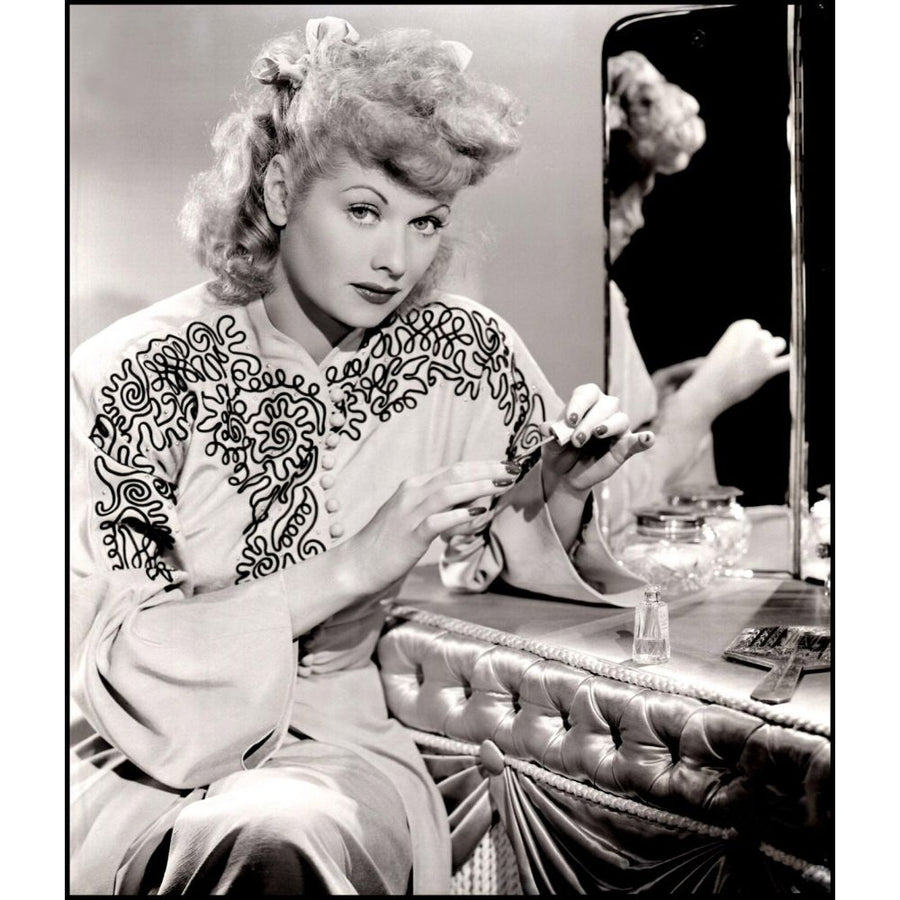 Lucille Ball Sits At A Vanity For A Publicity Still 1940S Poster Print Image 1