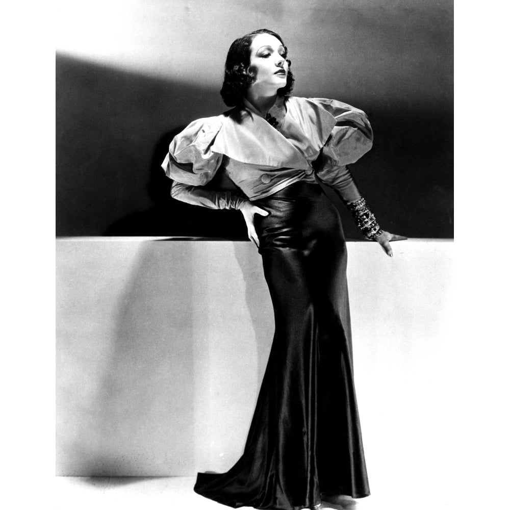 Lupe Velez Wearing Blue Satin Skirt With Red Taffeta Jacket 1933 Photo Print Image 2