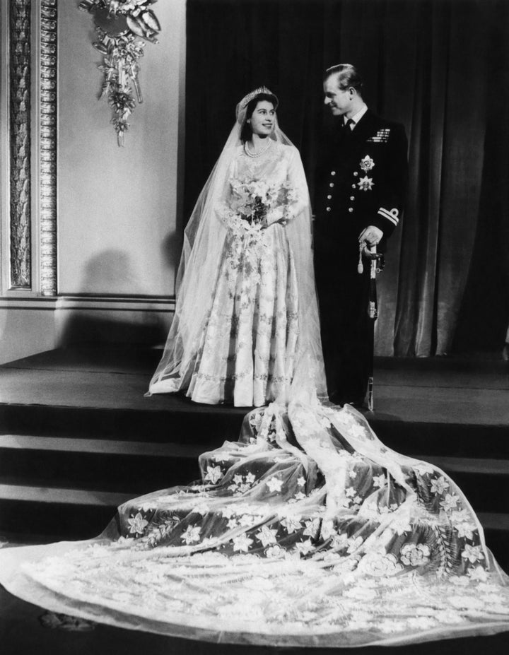 British Royalty. Future Queen Of England Princess Elizabeth And Duke Of Edinburgh Prince Philip On Their Wedding Day Image 1