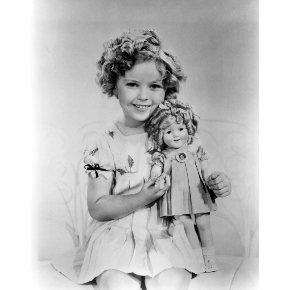 Shirley Temple With A Shirley Temple Doll Ca. 1936 Photo Print Image 1