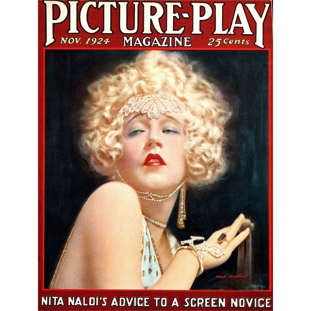 Mae Murray On The Cover Of Picture-Play Magazine November 1924 Photo Print Image 2