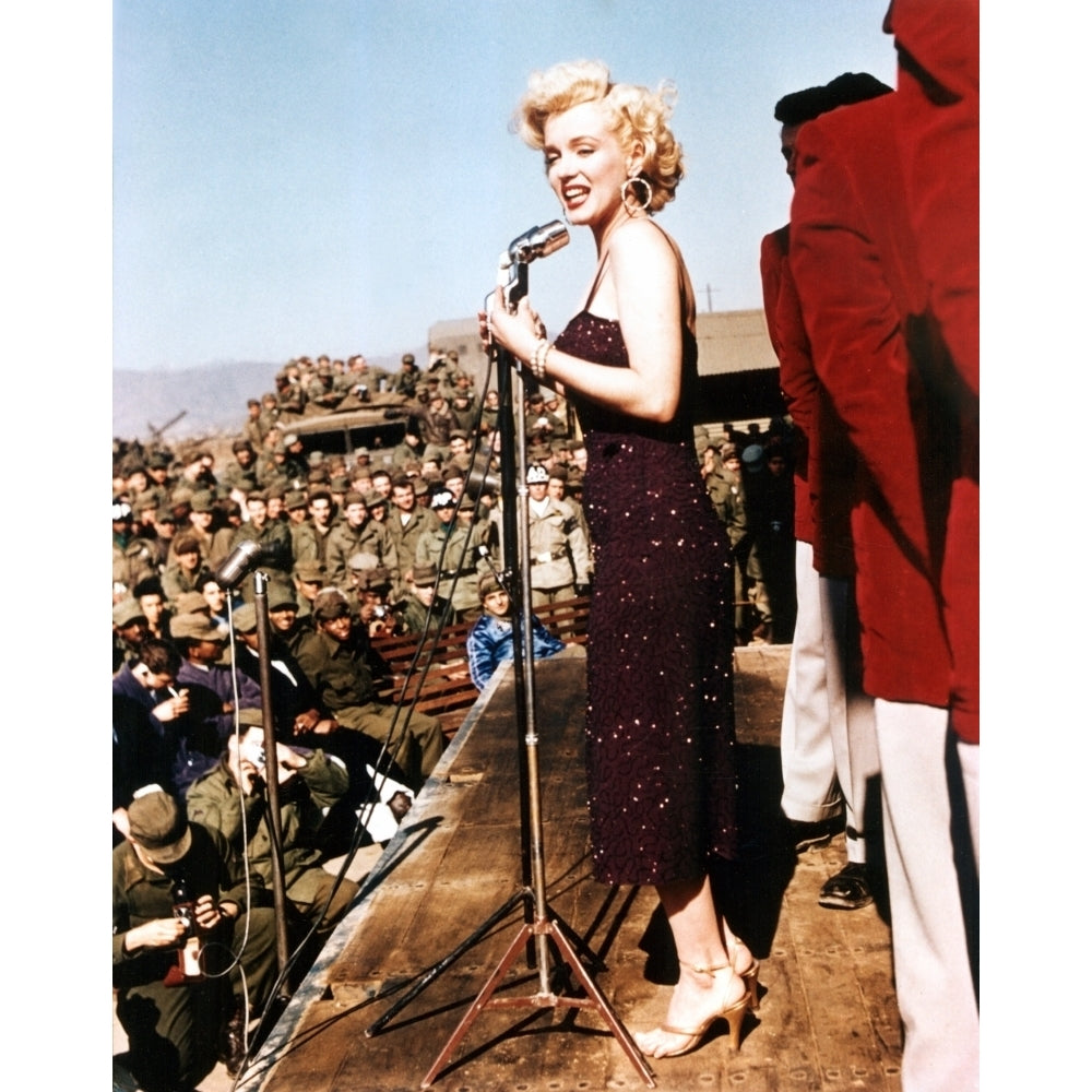 Marilyn Monroe Entertaining The Troops In Korea History Image 2