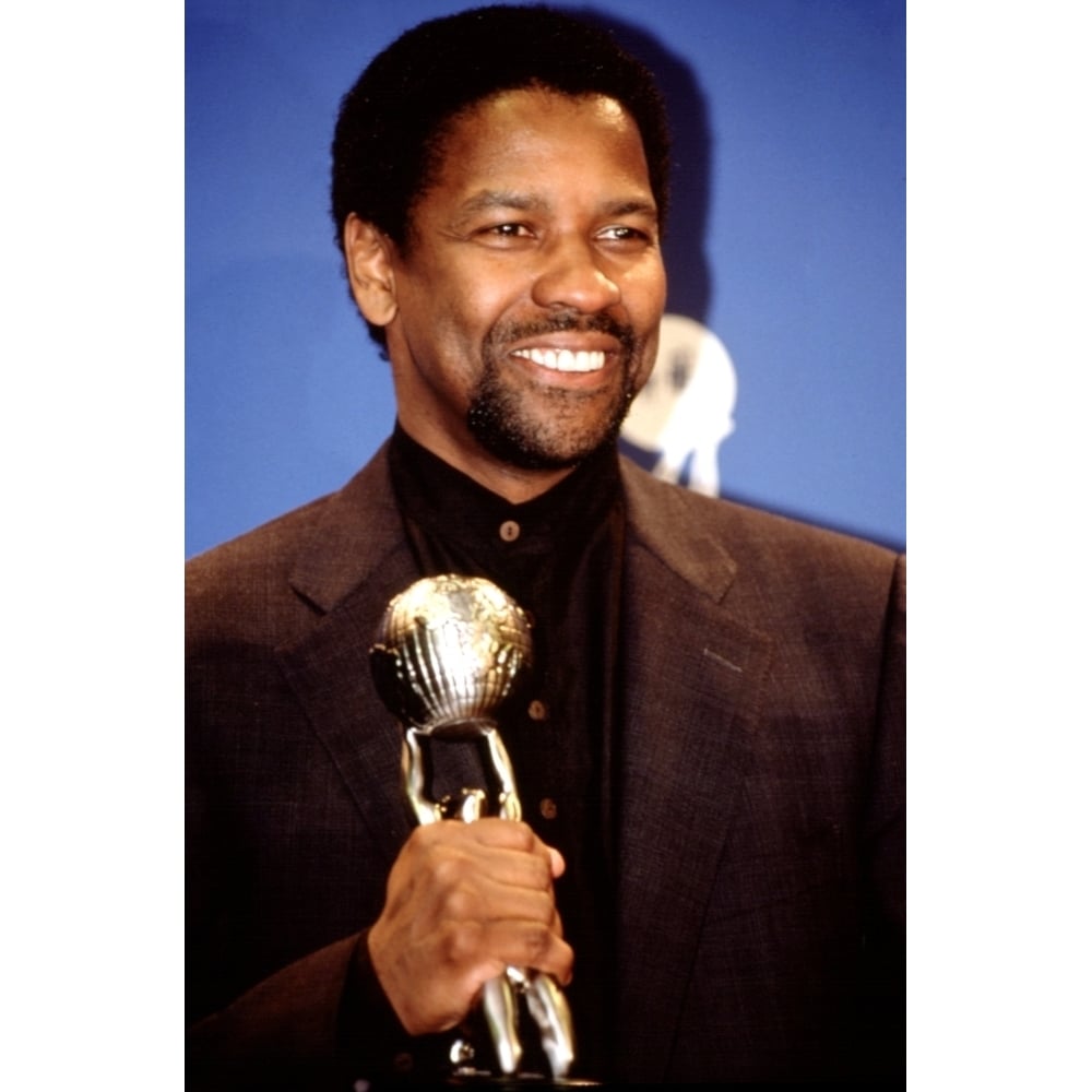 Denzel Washington With His Naacp Image Award March 2000 Celebrity Image 1