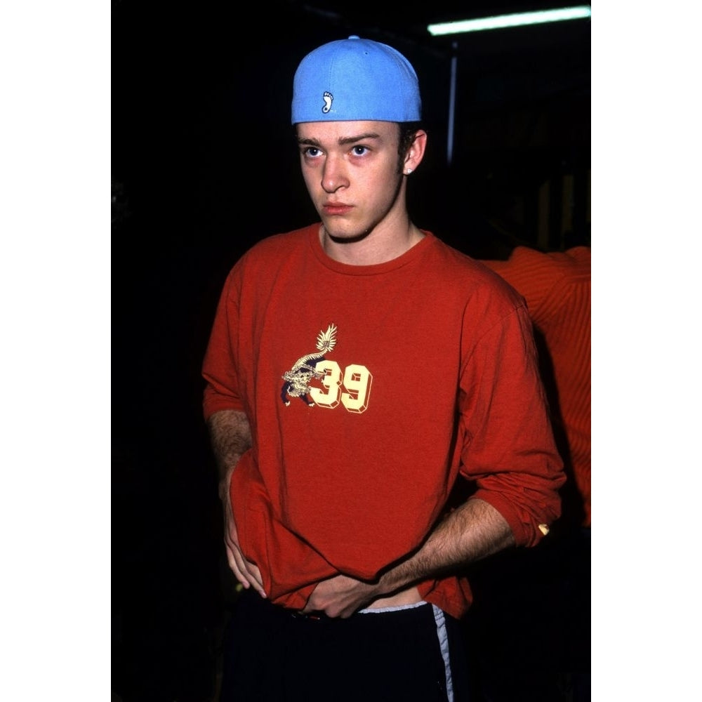 Justin Timberlake at rehearsals with NSYNC for the American Music Awards Shrine Auditorium Los Angeles CA Jan 17 2000. Image 1