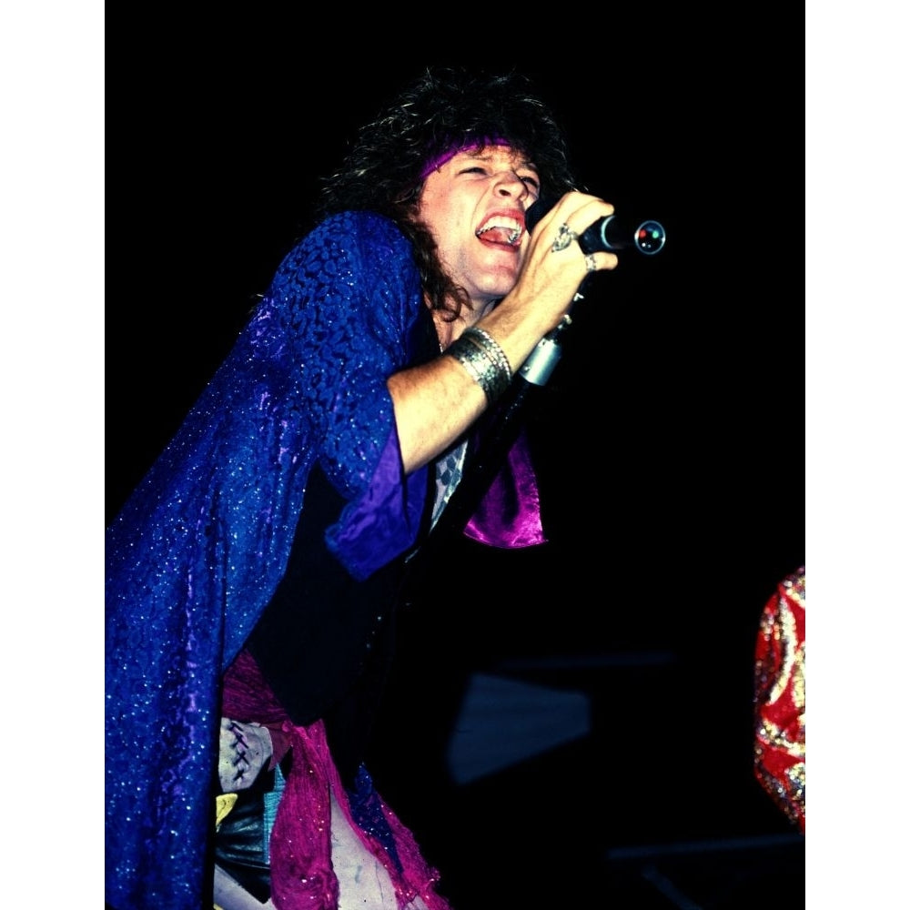 Jon Bon Jovi performing with Bon Jovi performing at the Forum in LA Circa: 1980s. ph: Ron Wolfson / Poster Print Image 1