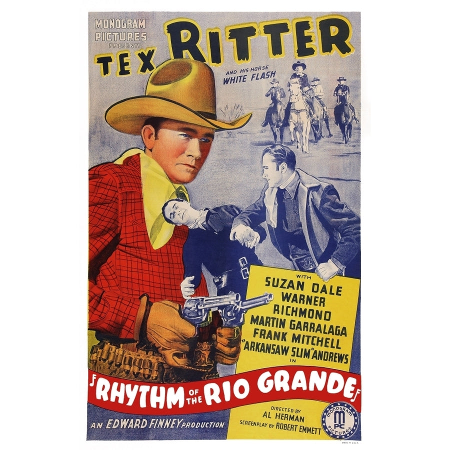 Rhythm Of The Rio Grande Poster Art Tex Ritter 1940 Movie Poster Masterprint Image 1