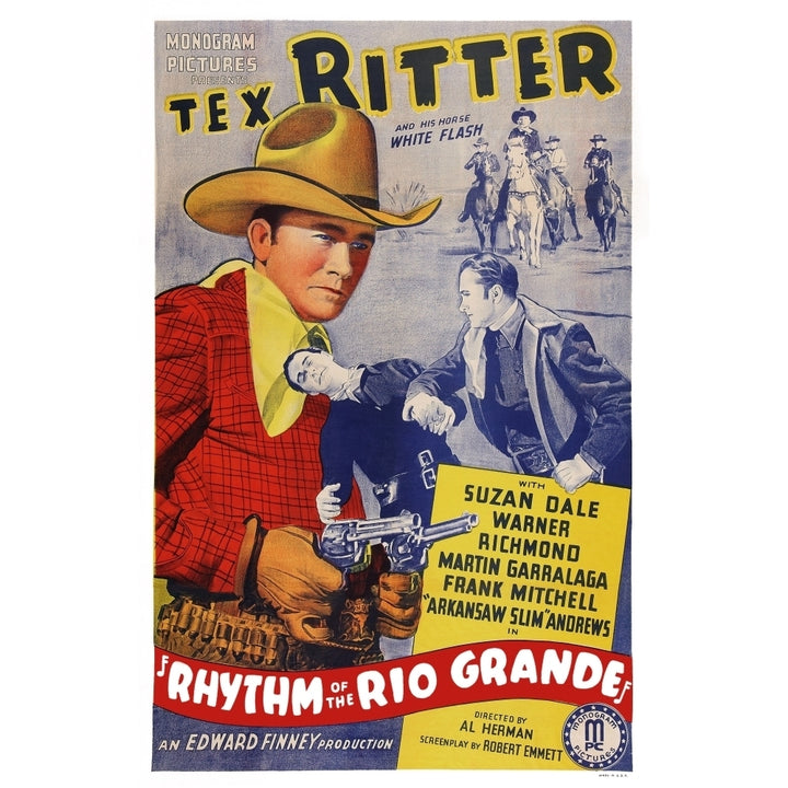 Rhythm Of The Rio Grande Poster Art Tex Ritter 1940 Movie Poster Masterprint Image 2