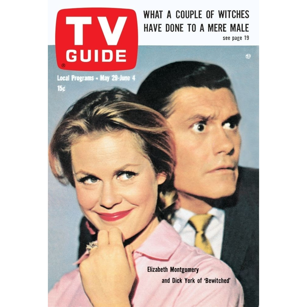 Bewitched From Left: Elizabeth Montgomery Dick York Tv Guide Cover May 29 - June 4 1965. Ph: Ivan Nagy. Tv Image 1