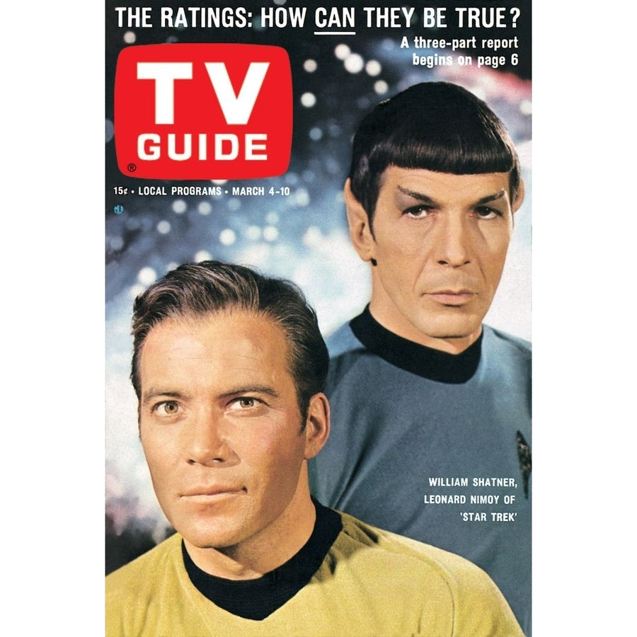 Star Trek From Left: William Shatner Leonard Nimoy Tv Guide Cover March 4-10 1967. Ph: Sheedy-Long. Tv Guide/Courtesy Image 1