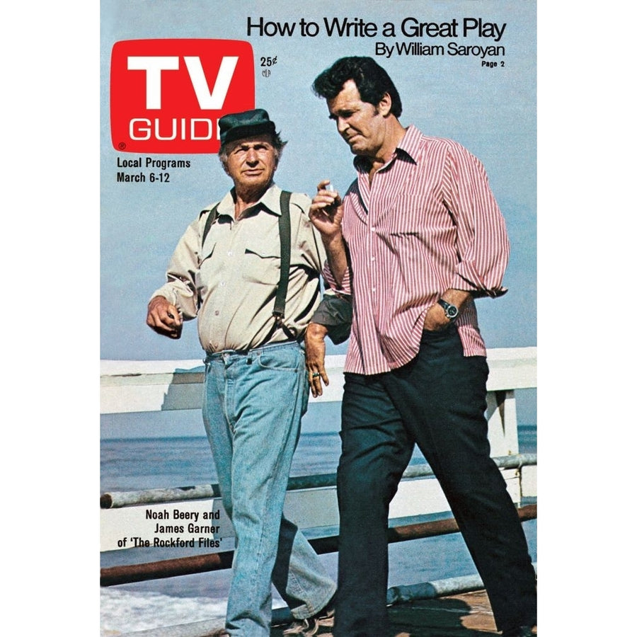 The Rockford Files From Left: Noah Beery Jr. James Garner Tv Guide Cover March 6-12 1976. Tv Guide/Courtesy Everett Image 1