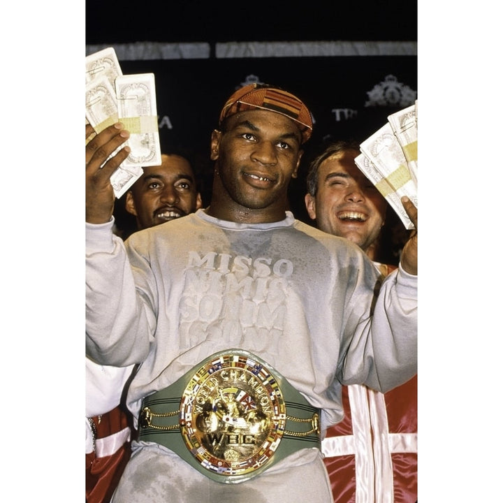 Mike Tyson holding money Photo Print Image 1