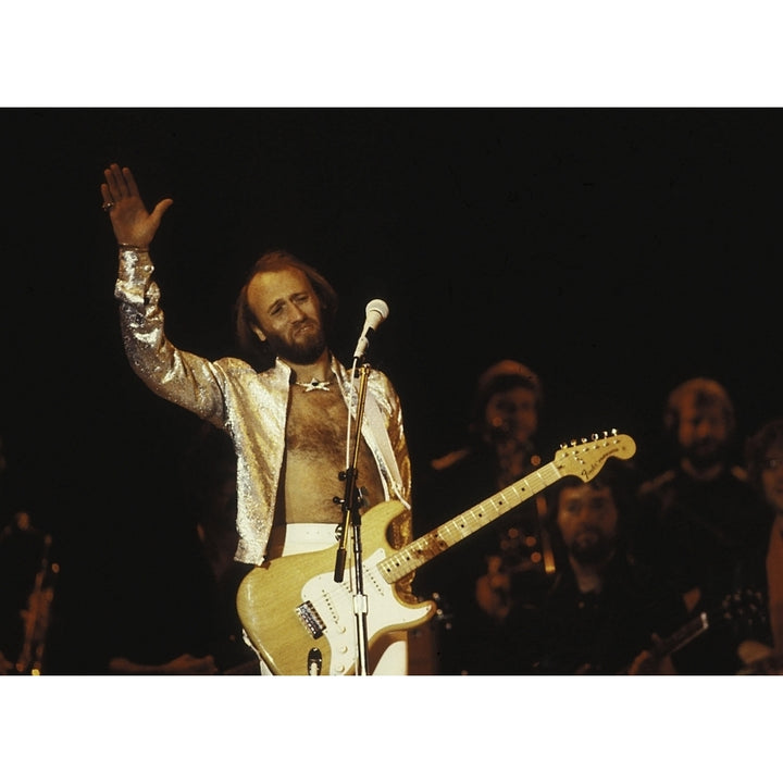 Maurice Gibb waving on stage Photo Print Image 2