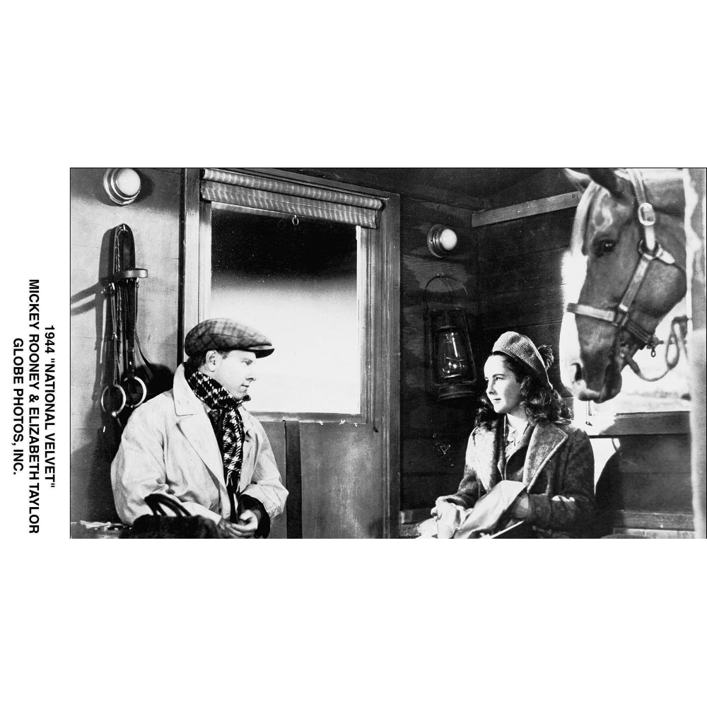 Film still featuring Mickey Rooney and Elizabeth Taylor in National Velvet Photo Print Image 2