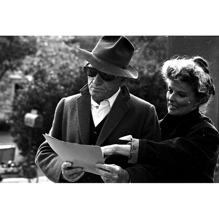 Katharine Hepburn and Spencer Tracy on the set of Guess Whos Coming to Dinner Photo Print Image 1