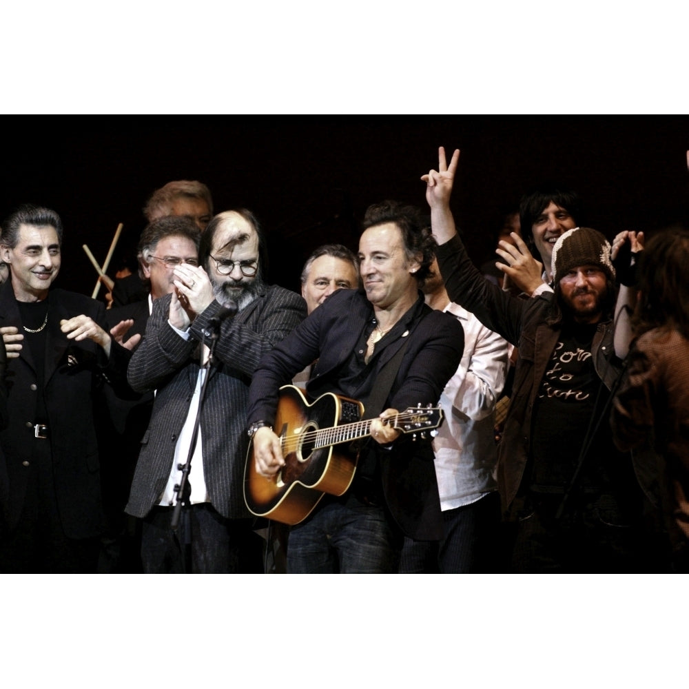 Bruce Springsteen and friends on stage at Carnegie Hall Photo Print Image 1