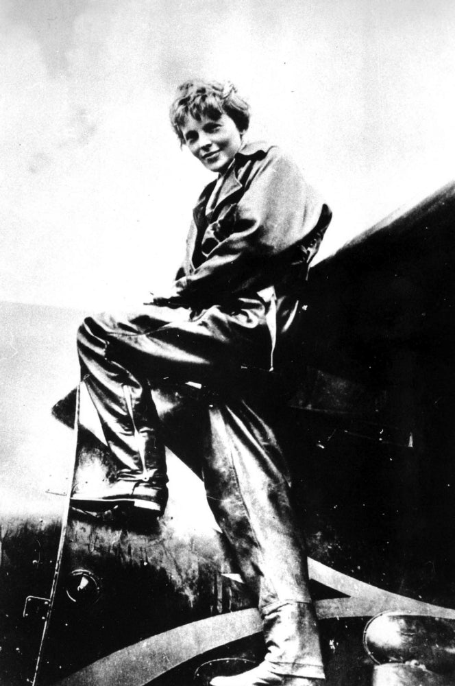 Amelia Earhart on an airplane Photo Print Image 1