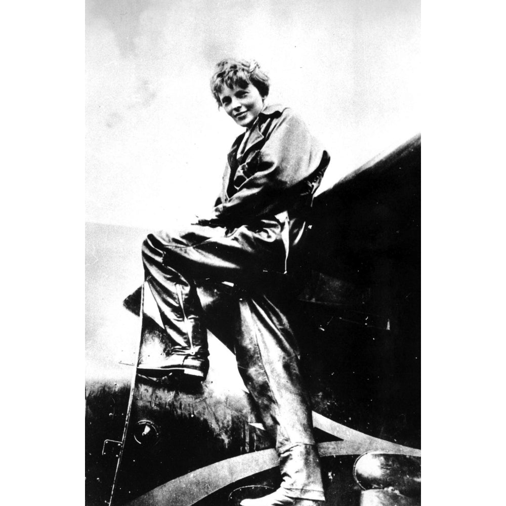 Amelia Earhart on an airplane Photo Print Image 2