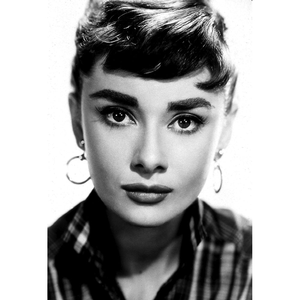 Audrey Hepburn wearing hoop earrings Photo Print Image 2